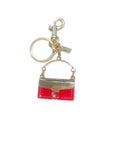 Coach Inspired Red Tabby Handbag Keychain Charm