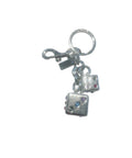 Coach Inspired Silver Dice Handbag Charm