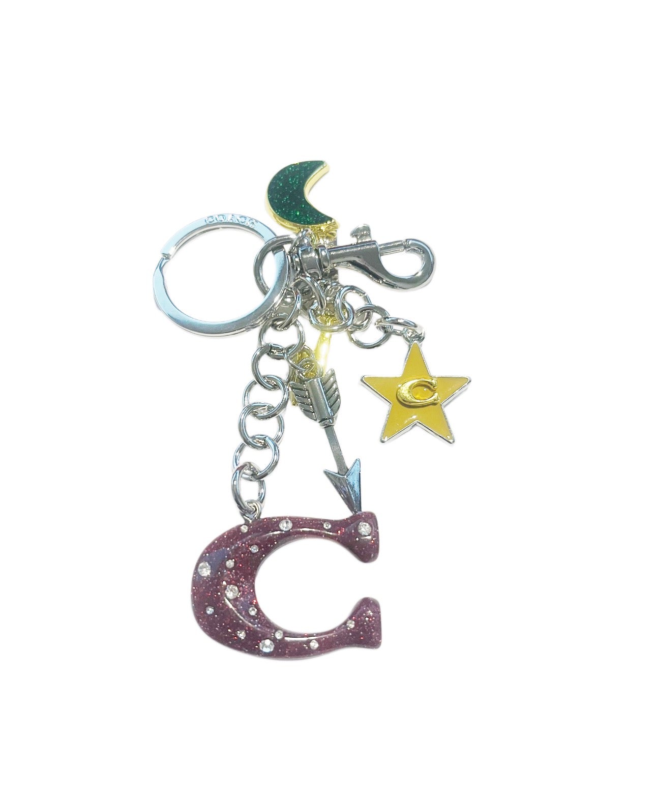Coach Inspired Burgundy C Bling Handbag Charm