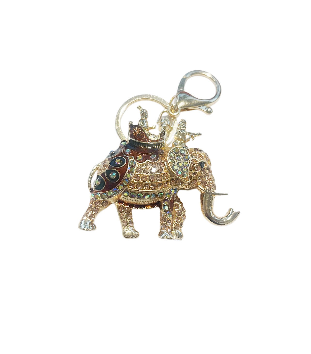 Gold Elephant Handbag Charm
