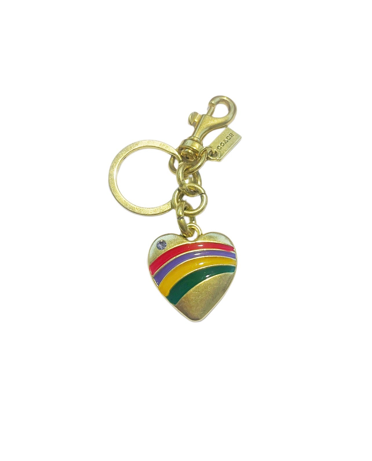 Coach Inspired Gold Rainbow Handbag Charm