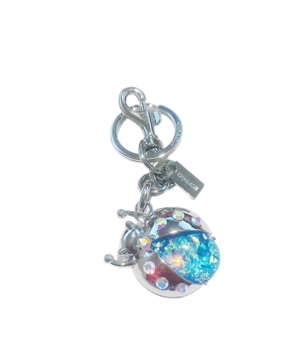 Coach Inspired Blue Ladybug with Bling