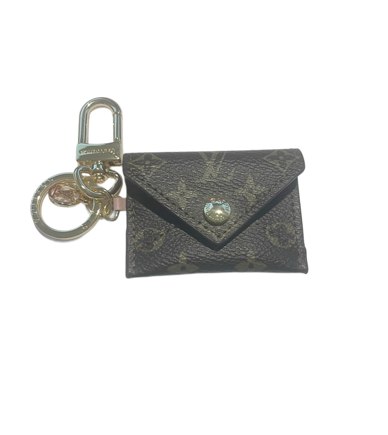 Brown LV Inspired Keychain Wallet