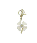 Coach Inspired White Flower with Gold Stem
