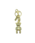 Coach Inspired Gold Teddy Bear Handbag Keychain