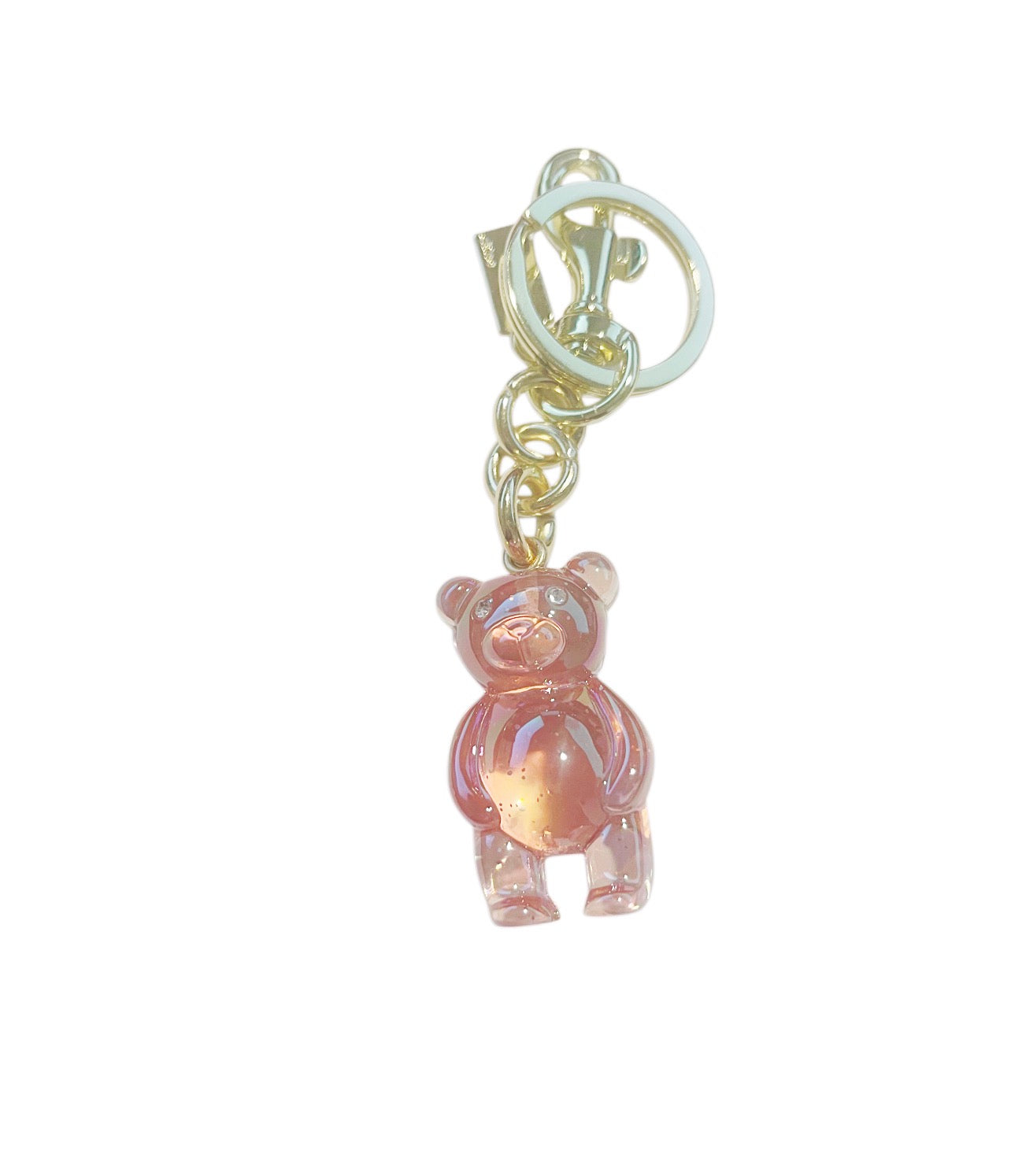 Coach Inspired Pink Teddy Bear Handbag Keychain