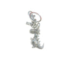 Coach Inspired Silver Dinosaur Keychain