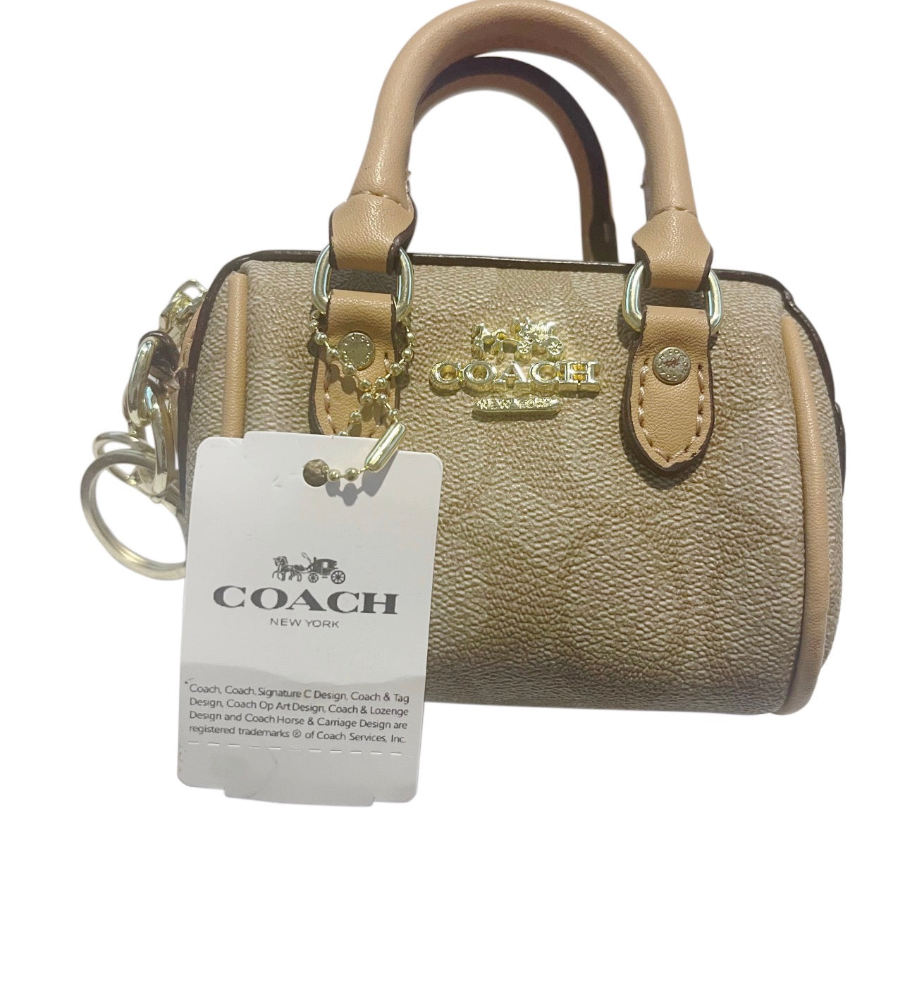 Coach Inspired Tan Mini Rowan