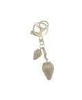Coach Inspired Gold Double Strawberry Handbag Keychain